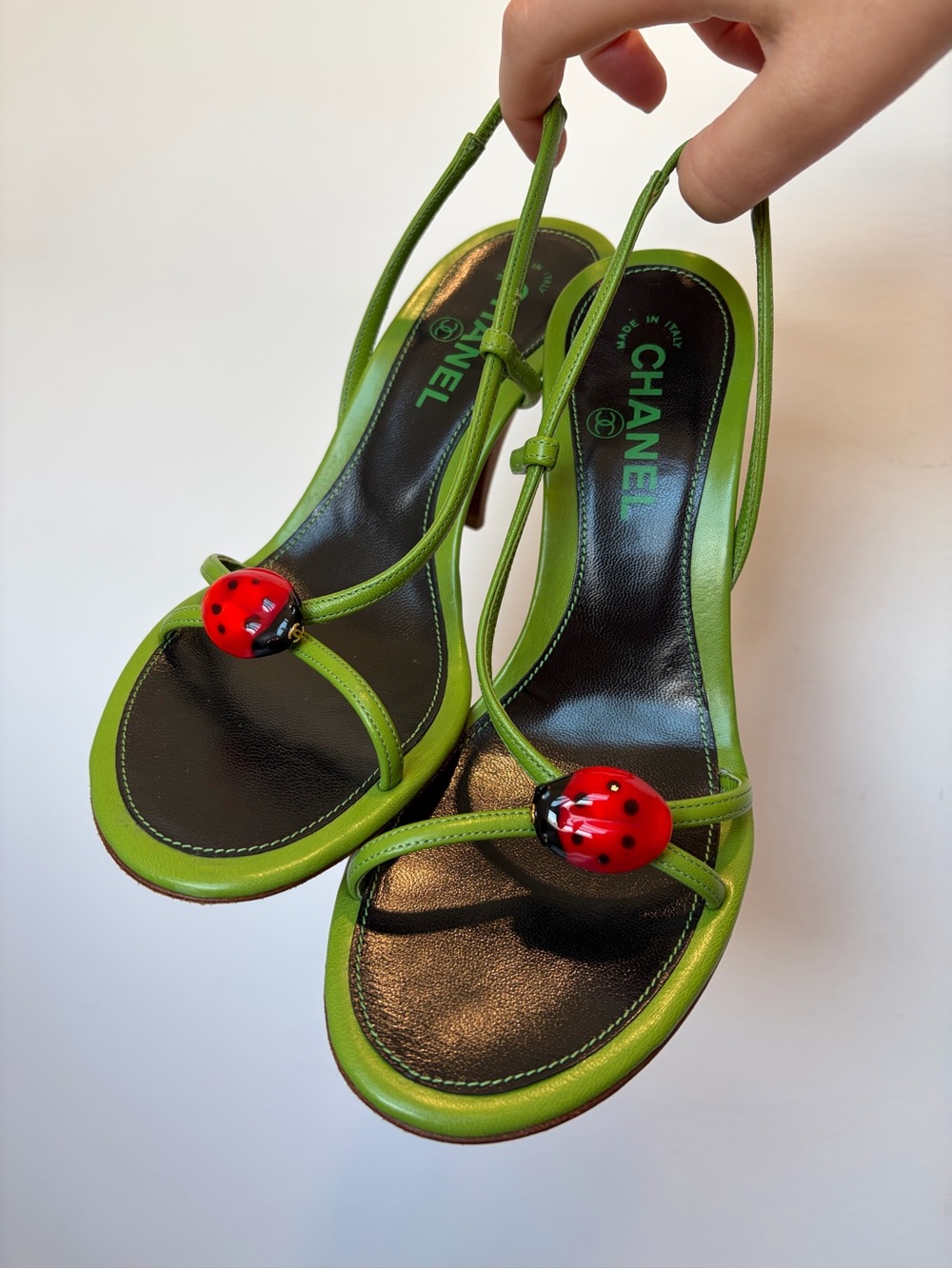 SOLD CHANEL Ladybug Heels